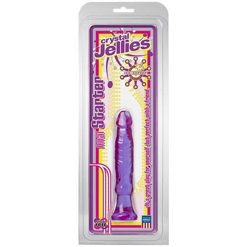 Doc Johnson Crystal Jellies Anal Starter Dildo 6 Inch-Purple