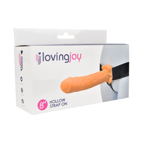 Loving Joy 8 Inch Hollow Strap On Vanilla